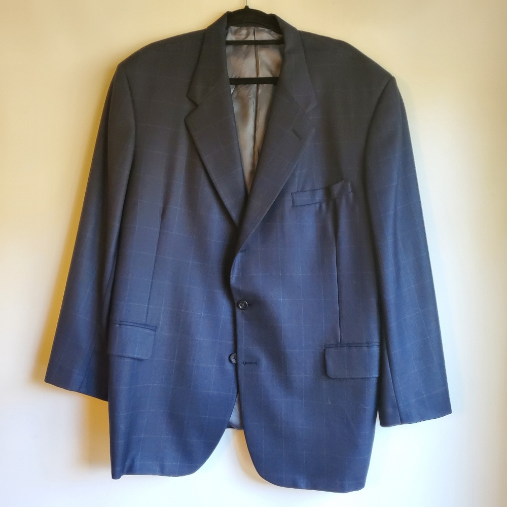 TOM JONES EXECUTIVE COLLECTION BLAZER BLUE HAND TRAILORED BRIAN J.DAY MEN'S